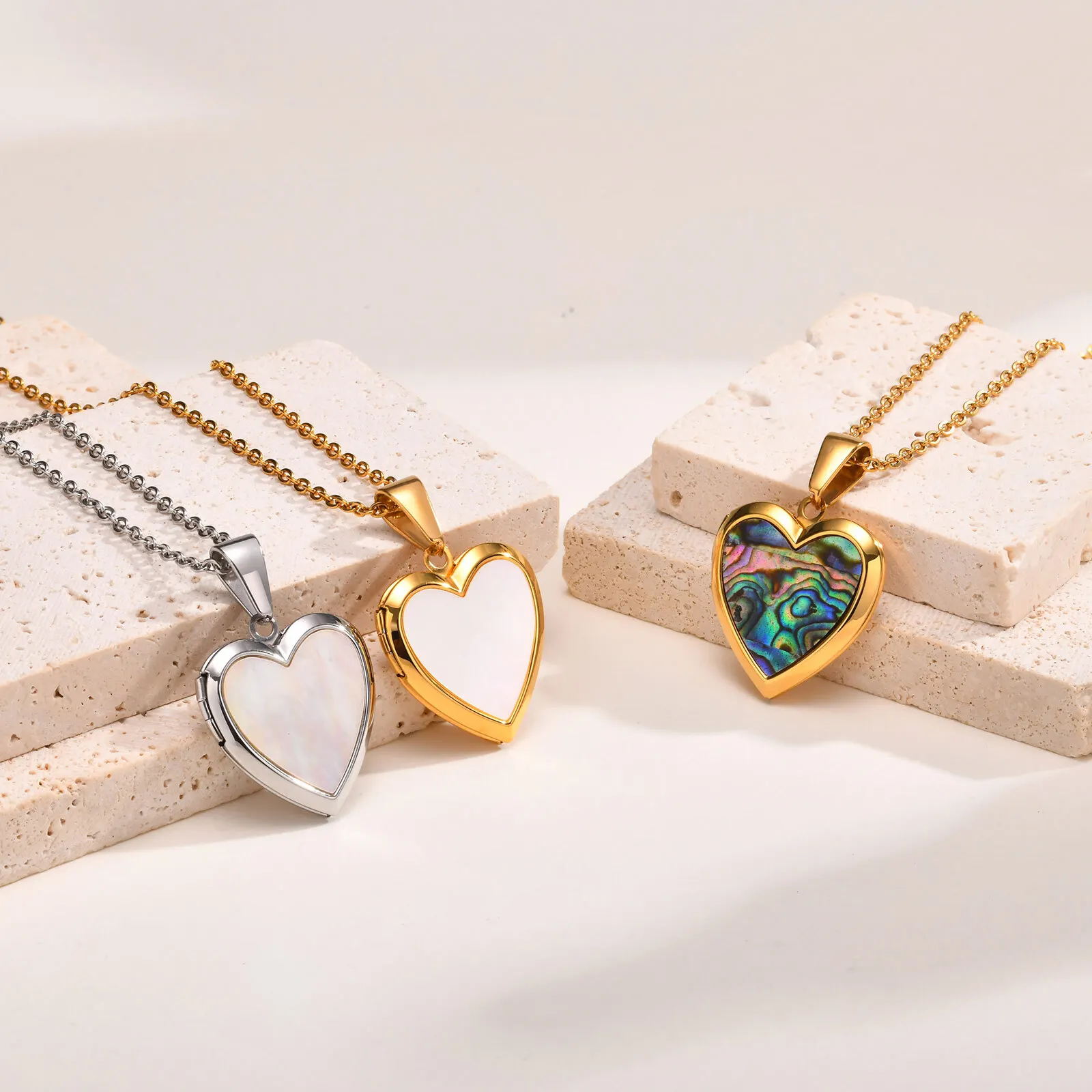 Open Heart Locket Necklace - Image 8