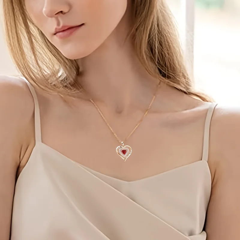 Red Zircon Love Pendant Box - Image 3