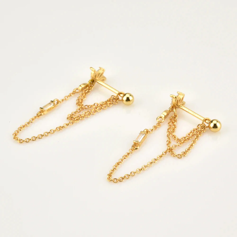 Trio Cartilage Stud Earrings - Image 5